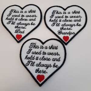 Dad Memory Patch, This is a shirt Patch, Memory patch for bears, Memory patch for Grandpa, memory patch for pillows, Bulk Patches