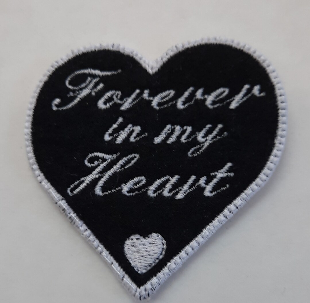 Small Heart Patch Forever in My Heart Patch Memory Patch for Etsy