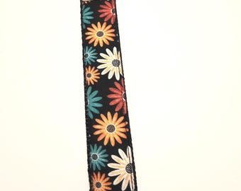 Floral Key Fob Wristlet, Fabric Keychain Lanyard, Teacher Gift