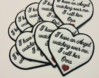 Oma/Opa Memory Patch: Embroidered Keepsake for Bears/Pillows