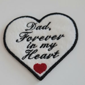 Dad Heart memory Patch, Forever in my Heart Patch, Memory patch for bears, Memory patch for Dad, memory patch for pillows, Bulk Patches