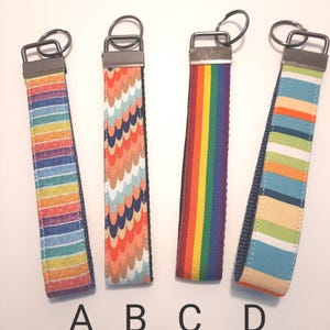 Key Fob Wristlet, Fabric Key Fob, Pride Key Fob, Pride Key Lanyard, Pride gift, Rainbow Key chain, Pride key ring