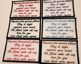 Embroidered Memory Patch: Memorial Gift for Bears & Pillows