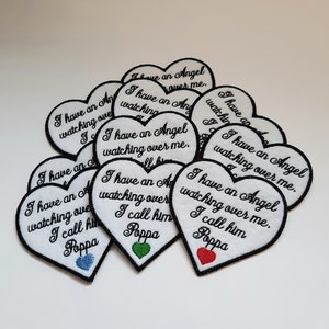 Embroidered Poppa Memory Patch, This is a shirt Patch, Memory patch for bear, memory patch for pillows, Bulk Patches