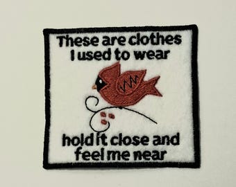Embroidered Memory Patch: Clothes Keepsake, Sew-On Felt Patch