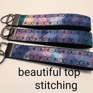Key Fob Wristlet, Fabric key fob, key holder, key fob wristlet, fabric lanyards