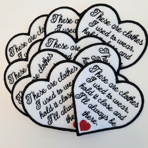 Embroidered Memory Patch, This is a shirt Patch, Memory patch for bears, Memory patch for sewing, memory patch for pillows, Bulk Patches