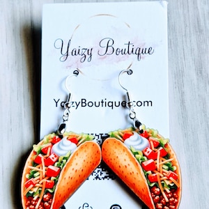 Handmade Cute Taco Earrings