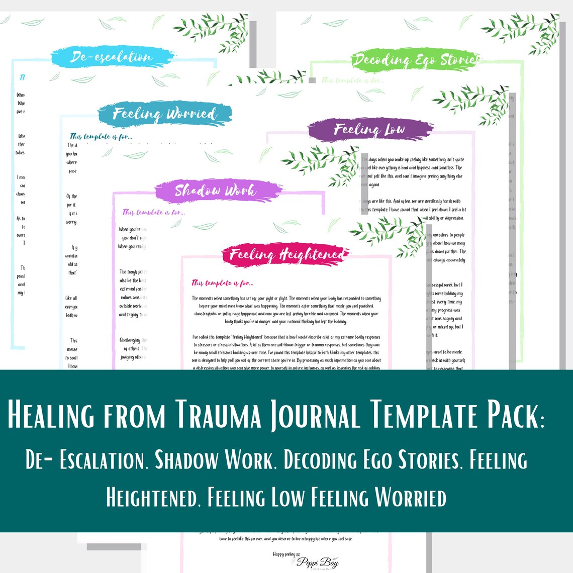 Healing From Trauma Journal Worksheet Journal Prompts, Emotion