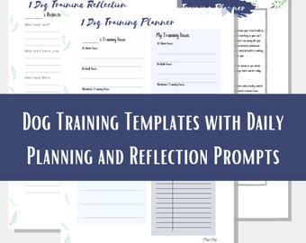 Dog Training Planner and Reflection Pack Journal Prompts, Emotion Processing, Shadow Work, Mental Health Resources