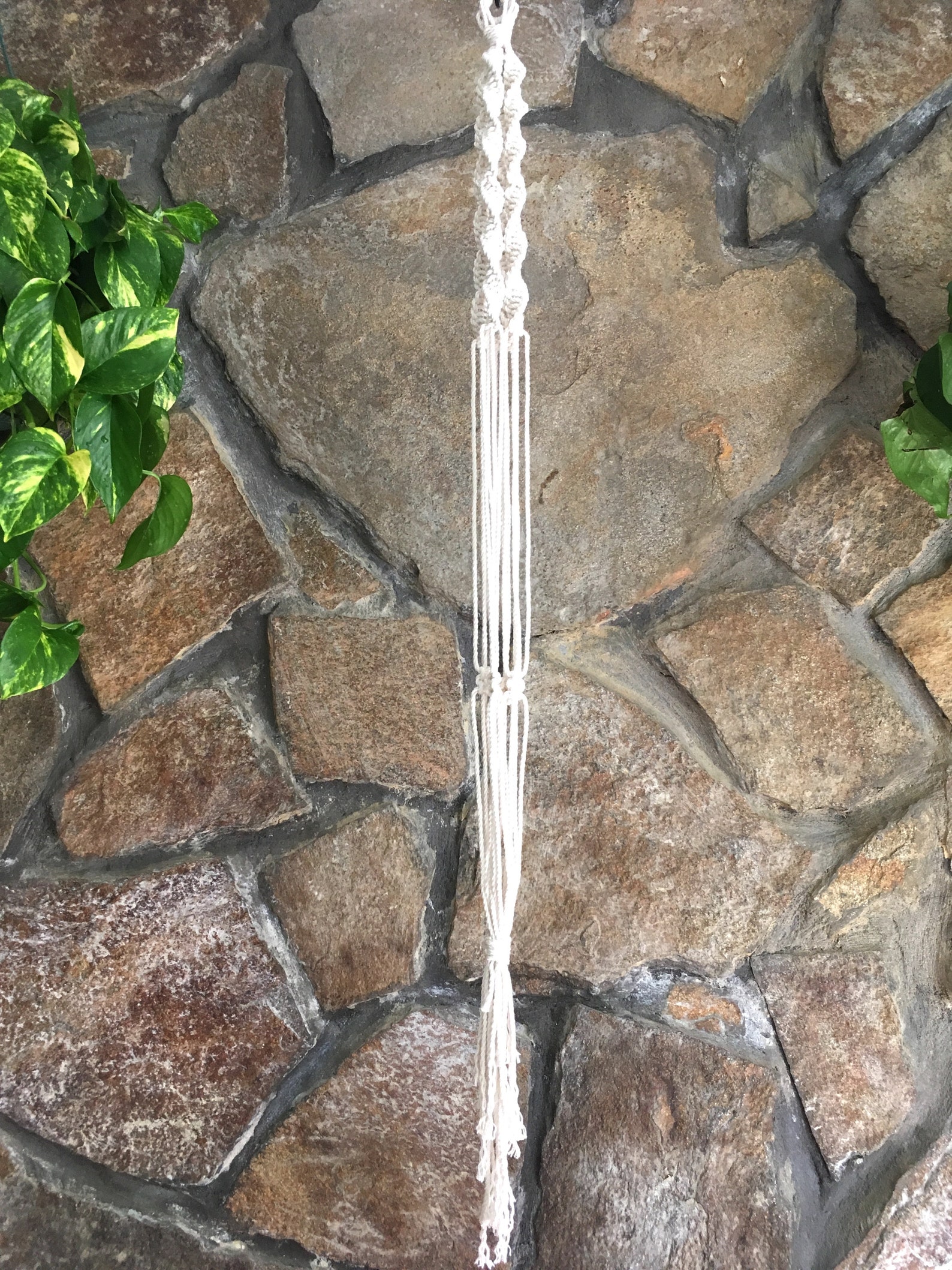 Pair of White Plant Hangers Etsy