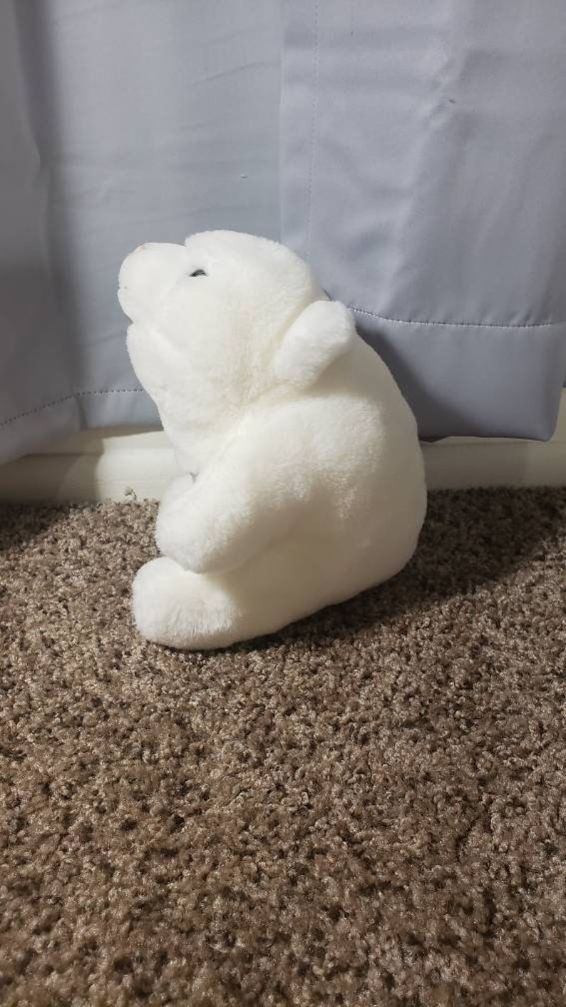 1980 Vintage Baby Gund White Teddy Bear Plush Toy with | Etsy