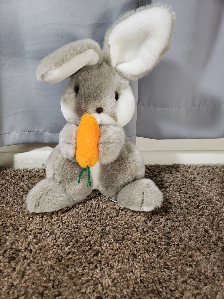 plush grey bunny
