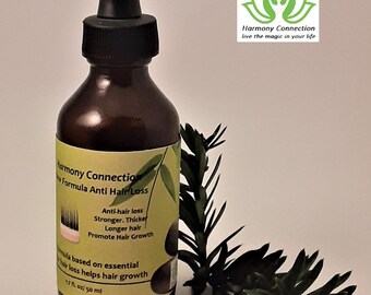 Mélange d'huiles capillaires à base de plantes - Huiles de romarin, de ricin et de noix de coco pour le soin du cuir chevelu et des cheveux