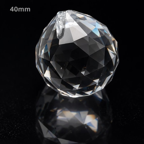 Optical Crystal Suncatcher Prism – Faceted Feng Shui Ball 20mm 30mm 40mm 50mm
