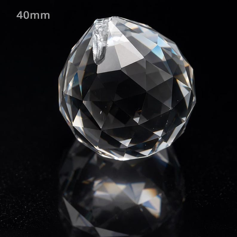 Cristal optique prisme attrape-soleil – Boule Feng Shui à facettes 20 mm 30 mm 40 mm 50 mm image 1