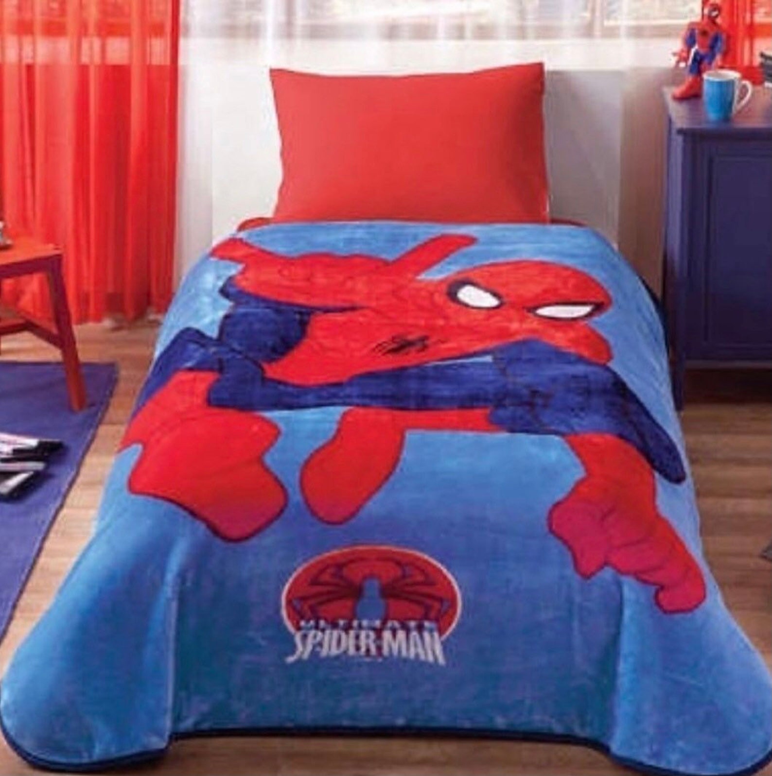 Spiderman Blanket for Twin Size Bed Etsy