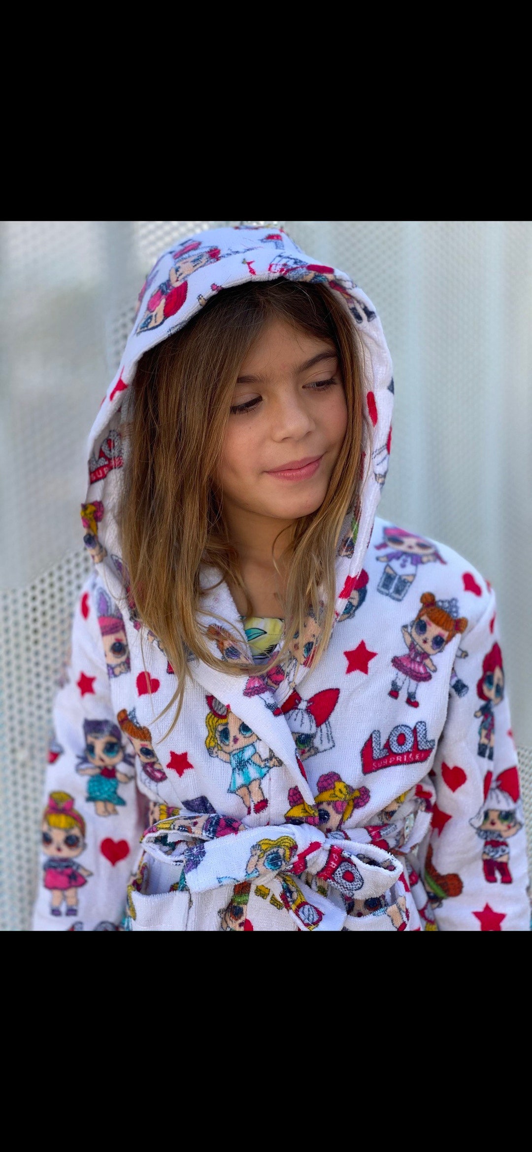 Kids LOL Cotton Terry Robe Turkish Towel Robe Birthday Gift kids