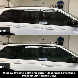 Crux Motorsports Fenster Chrome Delete Kit für 2022 + Jeep Grand Cherokee NON L