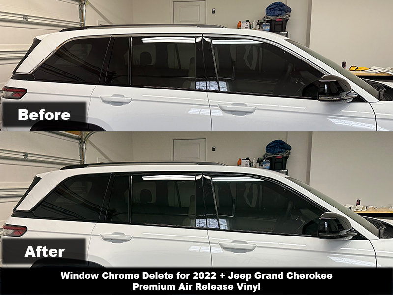 Crux Motorsports Window Chrome Black Out Delete Overlay 2019 + GMC Sierra &  Silverado 1500 Crew Cab