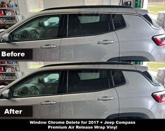 Crux Motorsports Precut Window Chrome Delete Kit for 2017 + Jeep Compass