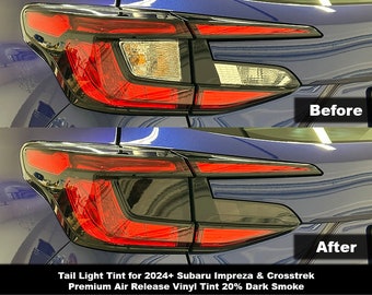 Crux Motorsports Dark Smoke 20% Tail Light Tint for 2024 + Subaru Impreza & Crosstrek