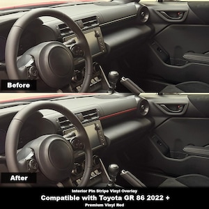 Crux Motorsports Dash Pin Streifen Vinyl-Overlay Aufkleber | Präzise Passform Für Toyota GR 86 2022+