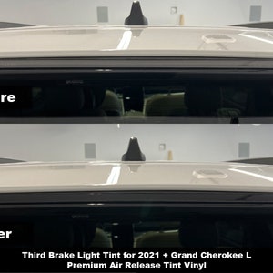 Crux Motorsports Precut Third Brake Light Tint Kit voor 2021 + Jeep Grand Cherokee L