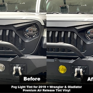 Crux Moto Fog Light Tint Overlay Für 2019 + je jepfle Gladiator & Wrangler