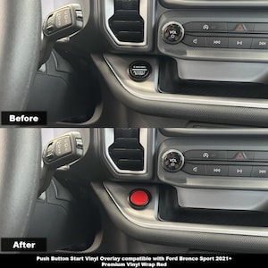 Crux Motorsports Push Start Vinyl Wrap Overlay for Ford Bronco Sport 2021 +