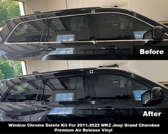 Crux Motorsports Window Chrome Delete Black out for 2011 – 2022 WK2 Jeep Grand Cherokee