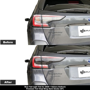 Crux Motorsports Rear Tail Light Tint Dark Smoke 20% for 2020 + Subaru Outback