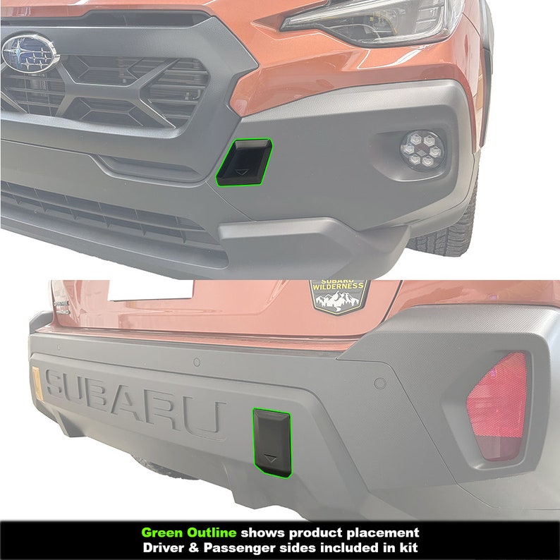 Crux Motorsports Bumper Tow Point Overlaysfor 2024 Subaru Crosstrek Wilderness image 2