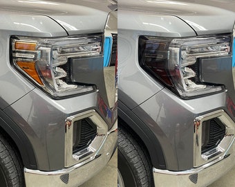 Crux Motorsports Precut Headlight Tint Overlay for 2019 - 2021 GMC Sierra 1500