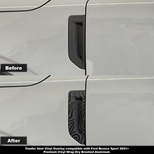 Crux Motorsports Spatbordventilatie topografische kaart vinyl wrap overlay voor Ford Bronco Sport 2021 +