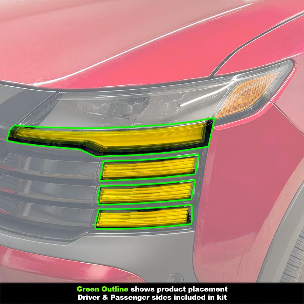 Crux Moto DRL Light Vinyl Tint Overlay – Yellow | Precision Fit