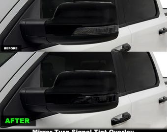 Crux Moto Mirror Turn Signal Tint Overlay – Dark Smoke 20% | Precision Fit for 2025 + Ram 1500