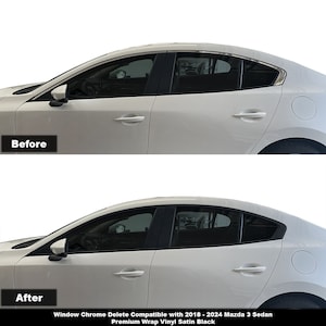 Crux Moto Window Chrome delete for 2019 – 2024 Mazda 3 Sedan