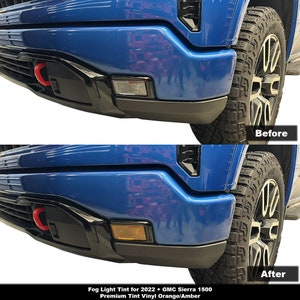 Crux Moto Fog Light Tint Orange/Amber 50% for 2022 + GMC Sierra 1500