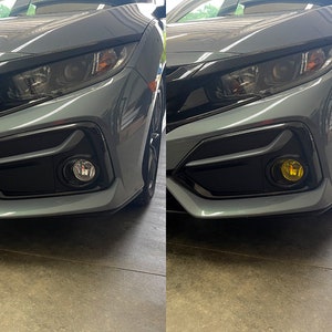 Recubrimiento de tinte para luz antiniebla Crux Moto para Honda Civic Sedán 2016-2021