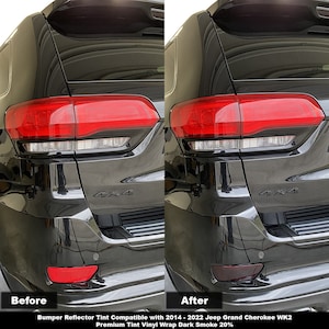 Crux Motorsports Bumper Reflector Tint Dark Smoke 20% for 2014 – 2022 WK2 Jeep Grand Cherokee