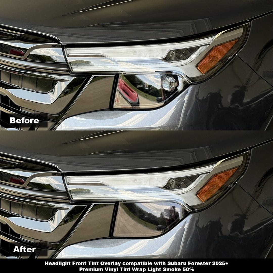 Crux Motorsports Headlight Tint Front Overlay Light Smoke 50% for