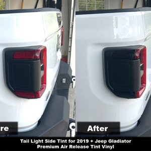 Crux Moto Tail Light Side Tint Overlay Für 2019 + Jeep Gladiator Keine Blasen Air-Release-Film!