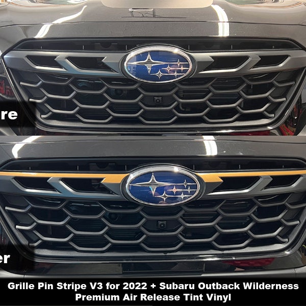 Crux Motorsports Grille Pin Stripe V3 Overlay for 2022 - 2023 Subaru Outback Wilderness