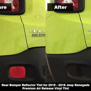 Crux Motorsports Precut Rear Bumper Reflector Tint for 2015 - 2018 Jeep Renegade