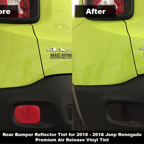 Crux Motorsports Precut Rear Bumper Reflector Tint for 2015 - 2018 Jeep Renegade