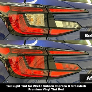 Crux Motorsports RED Tail Light Tint for 2024 + Subaru Impreza & Crosstrek