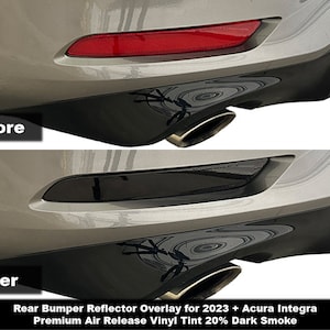 Crux Motorsports Dark Smoke 20% Rear Bumper Reflector Tint for 2023 + Acura Integra