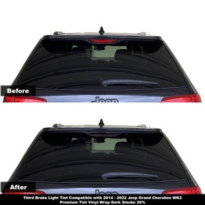 Dritte Bremsleuchte Tint Dark Smoke 20% für 2014 - 2022 WK2 Grand Cherokee