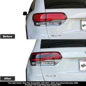 Crux Motorsports Center Upper Tail Light Tint Dark Smoke 20% for 2014 – 2022 WK2 Jeep Grand Cherokee